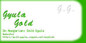 gyula gold business card